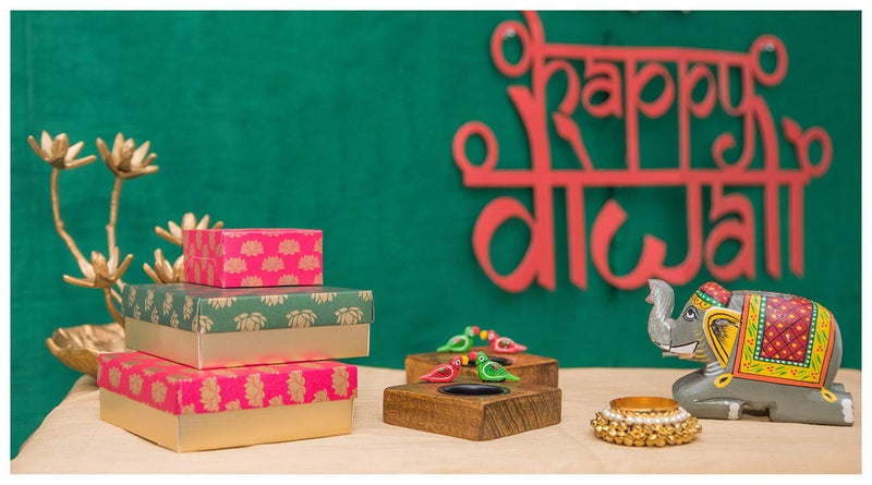 Desi Favors Happy Diwali Cutouts for Home Decor | Cardstock Paper Handmade Cutout | Festive Diya Diwali Decoration | Colorful, Pooja Room Decor, Indian Cultures, Goddies Events, 12x25 Inch (Pack of 2) - Image 2